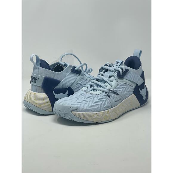 Under Armour Shoes Project Rock Cross Training Blue 3026535-400 Womens Size 7.5 - Picture 3 of 12